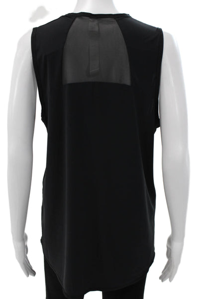 Lululemon Women Basic Sleeveless Tank Black Nylon Round Neck Size 10