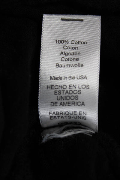 Michael Stars Women Sweat Shorts Black 100% Cotton Solid Casual Size L