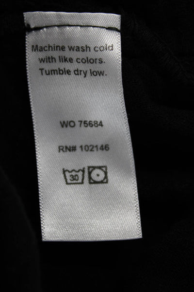 Michael Stars Women Sweat Shorts Black 100% Cotton Solid Casual Size L