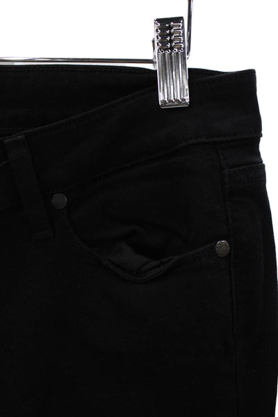 Paige Women Skinny Black Rayon Jeans Mid Rise Inseam 28 Size 29