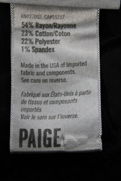 Paige Women Skinny Black Rayon Jeans Mid Rise Inseam 28 Size 29