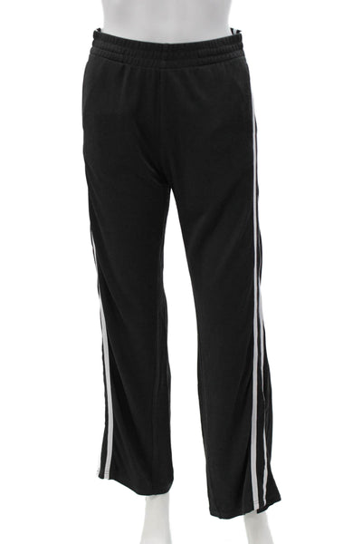 The Upside Womens Black Striped Viscose Track Pants Pull On Size 2XS