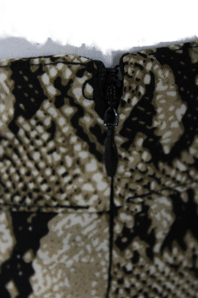 Cindigindi Womens Mini Skirt Beige Animal Print Polyester Tie Size S