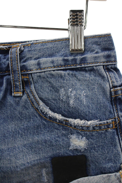 One Teaspoon Womens Cut-Off Shorts Blue 100% Cotton Size 22