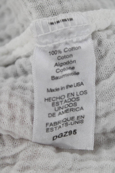 Michael Stars Womens Hot Pants White 100% Cotton Pull On Size M