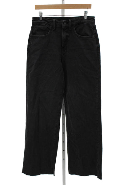 Good American Women Wide Leg Black High Rise Jeans Size 28