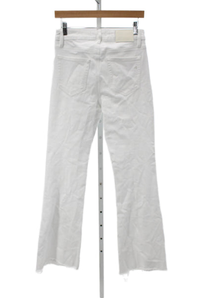 Hidden Womens White Flared Jeans Mid Rise Cotton Size 26