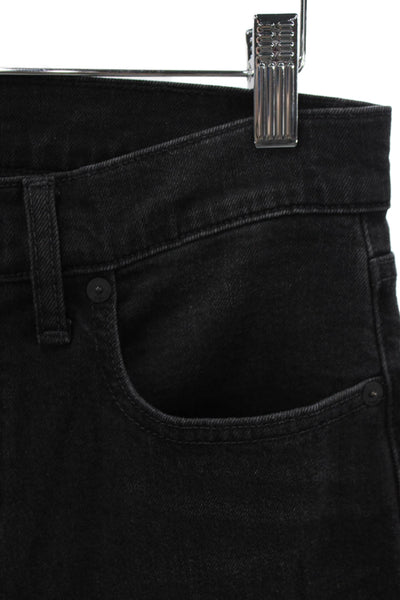 Vince Women Bootcut Jeans Black Cotton Blend Button Size 27
