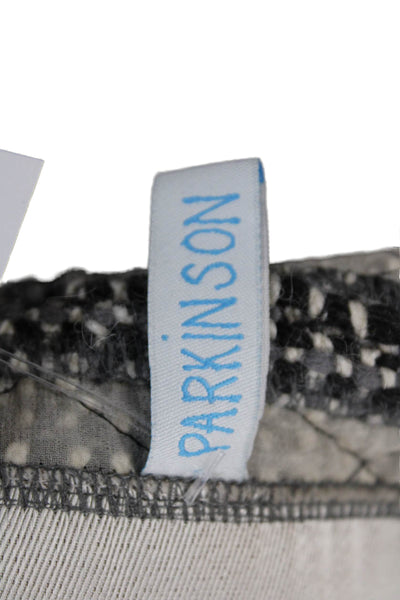 Parkinson Women Gray Wool Alpaca Tweed Overcoat Button Size 4