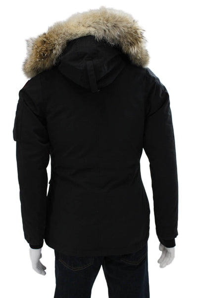 Canada Goose Women Parka Black Polyester Zip Winter Long Sleeve Size M