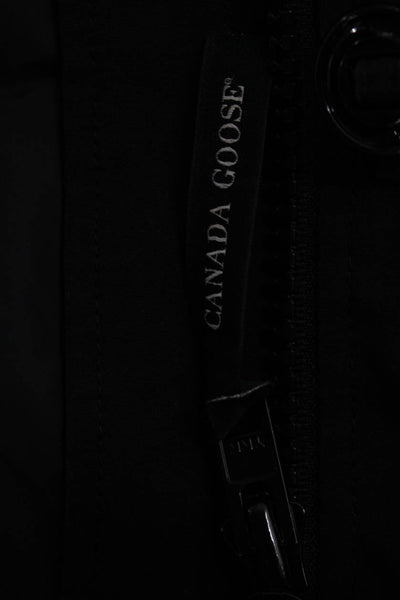 Canada Goose Women Parka Black Polyester Zip Winter Long Sleeve Size M
