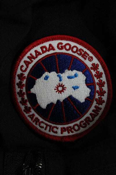Canada Goose Women Parka Black Polyester Zip Winter Long Sleeve Size M