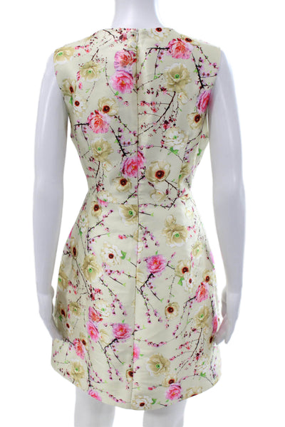 Gracia Womens Sheath Dress Multicolor Sleeveless Round Neck Knee Length Size L