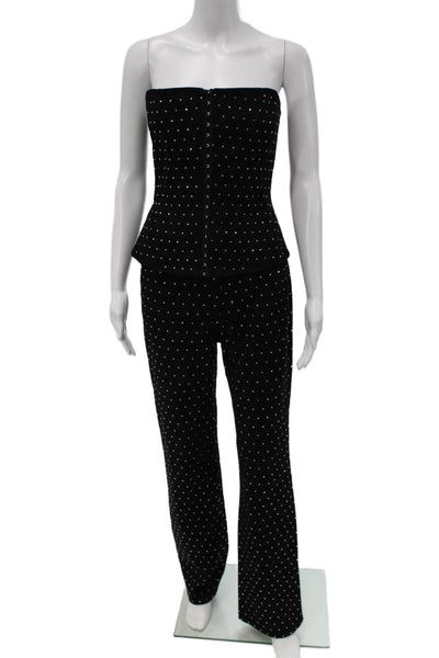 We Wore What Womens Spotted Cotton Set Black Button Pants Size 26