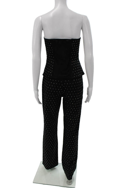 We Wore What Womens Spotted Cotton Set Black Button Pants Size 26