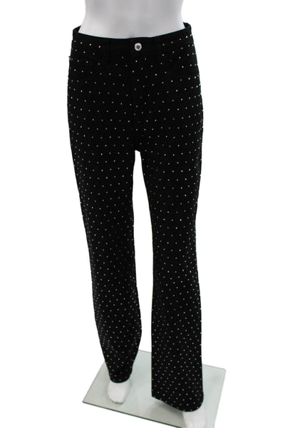 We Wore What Womens Spotted Cotton Set Black Button Pants Size 26
