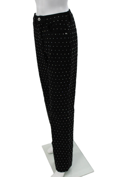 We Wore What Womens Spotted Cotton Set Black Button Pants Size 26