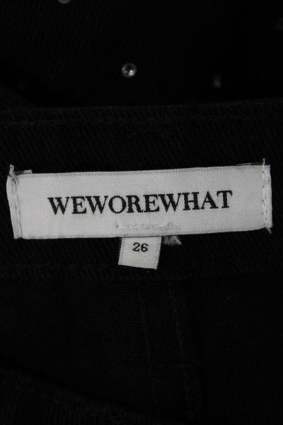 We Wore What Womens Spotted Cotton Set Black Button Pants Size 26