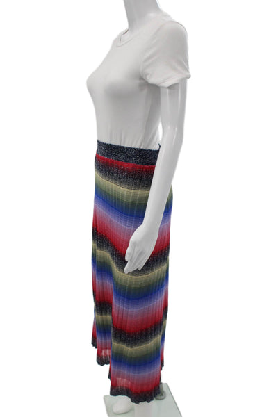 Zara Womens Pleated Striped Midi Skirt Set Multicolor Strapless Size 8