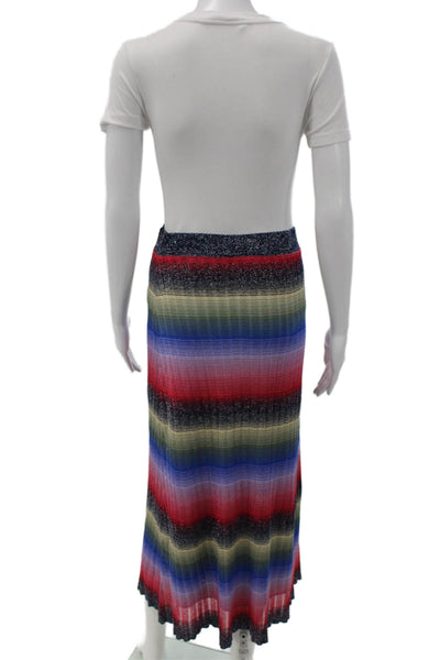 Zara Womens Pleated Striped Midi Skirt Set Multicolor Strapless Size 8