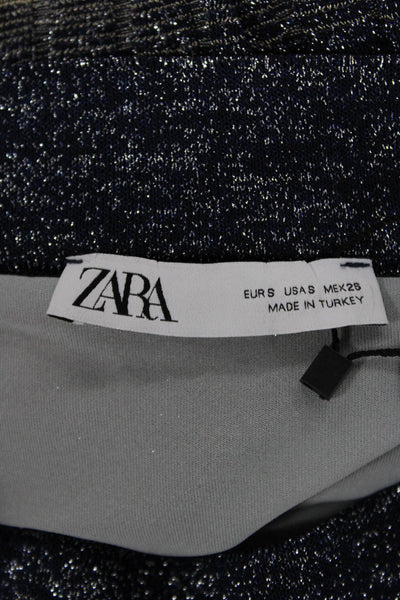 Zara Womens Pleated Striped Midi Skirt Set Multicolor Strapless Size 8