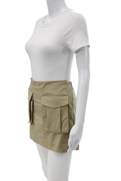 MNG Womens Cargo Skirt Beige Short Size 2