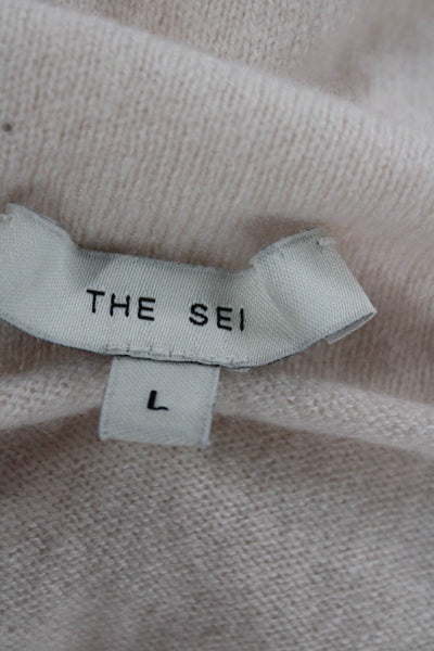 Ulla Johnson Women Henley Cotton Basic T-Shirt 3/4 Sleeve Ivory Size M