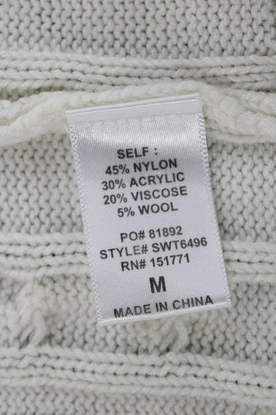 Le Lis Womens White V Neck Sleeveless Sweater Vest Size M