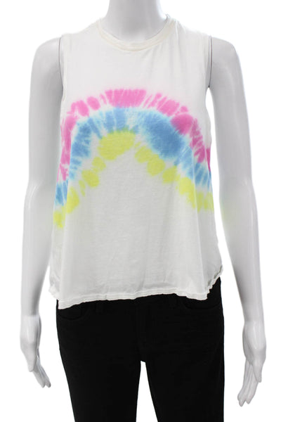 Spiritual Gangster Women Basic Multicolor Tie Dye Sleeveless Tank Size S
