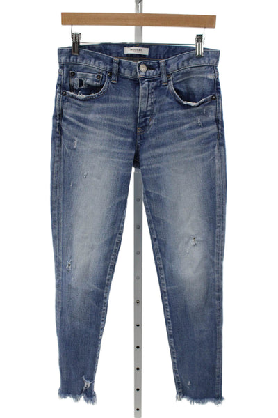 Moussy Womens Skinny Jeans Mid Rise Blue Cotton Size 26