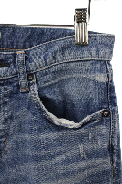 Moussy Womens Skinny Jeans Mid Rise Blue Cotton Size 26