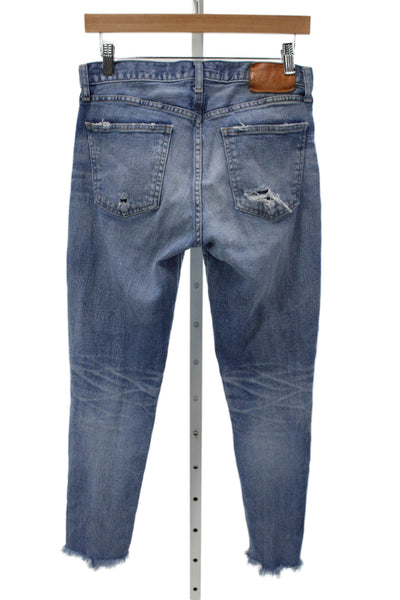 Moussy Womens Skinny Jeans Mid Rise Blue Cotton Size 26