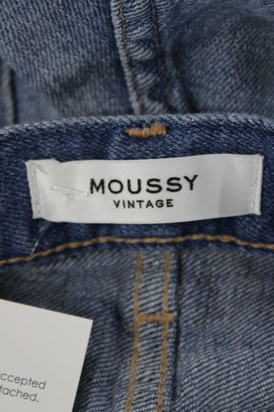 Moussy Womens Skinny Jeans Mid Rise Blue Cotton Size 26