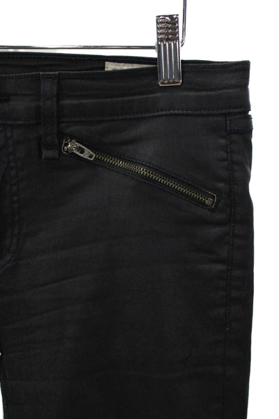 Rag & Bone Jean Womens Skinny Black Jeans Cotton Mid Rise Size 29