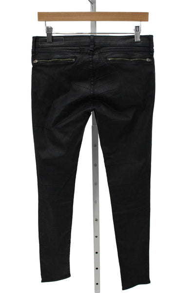 Rag & Bone Jean Womens Skinny Black Jeans Cotton Mid Rise Size 29