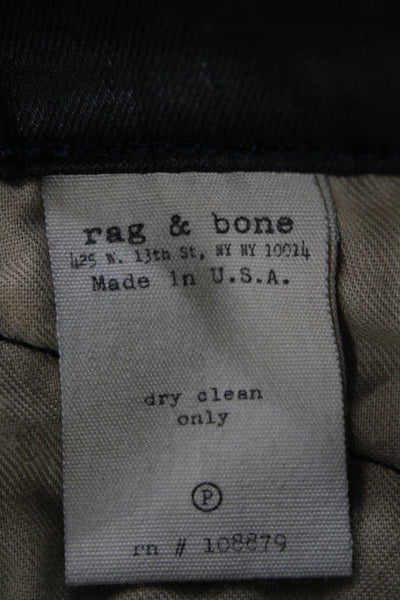 Rag & Bone Jean Womens Skinny Black Jeans Cotton Mid Rise Size 29