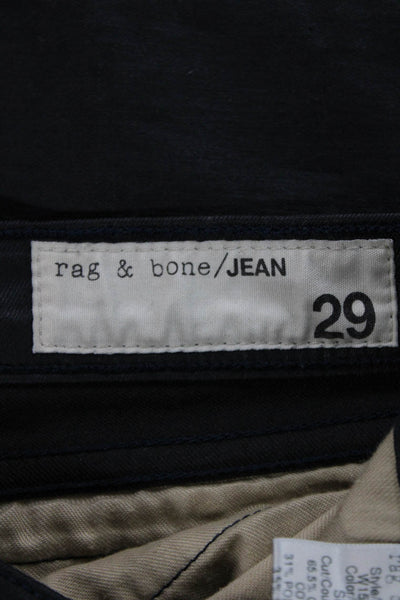 Rag & Bone Jean Womens Skinny Black Jeans Cotton Mid Rise Size 29