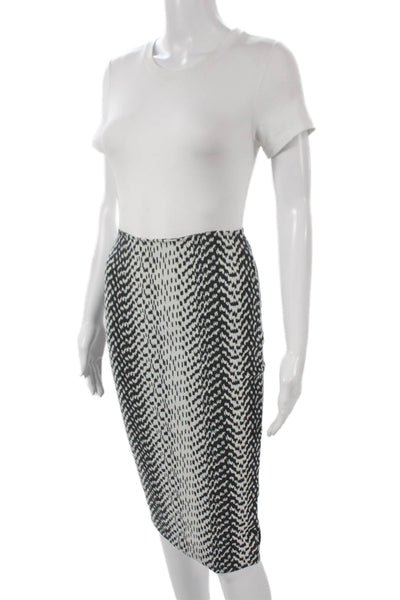 Elizabeth & James Women Straight Pencil Skirt Black Geometric Size 4