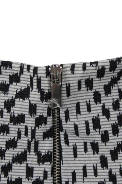 Elizabeth & James Women Straight Pencil Skirt Black Geometric Size 4