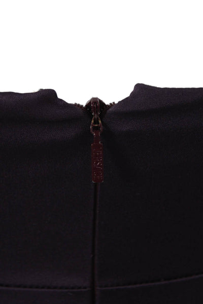 Versace Womens Mermaid Silk Sweetheart Sleeveless Purple Long Dress Zip Size 2