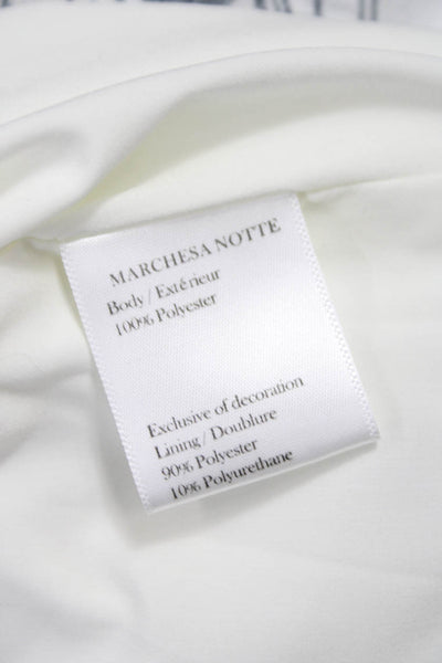 Marchesa Notte Womens A-Line Floral Short Sleeve Midi Dress Black Size 2