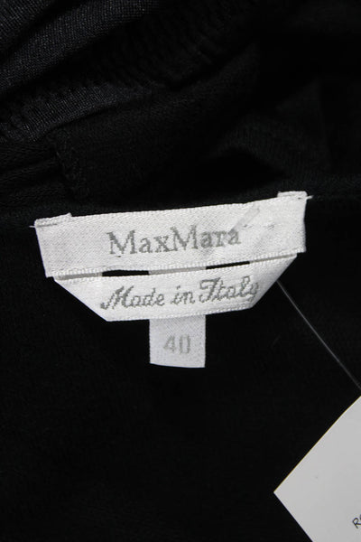 Max Mara Womens Gray Knit Wrap Dress V-Neck 3/4 Sleeve Mid-Calf Size 40