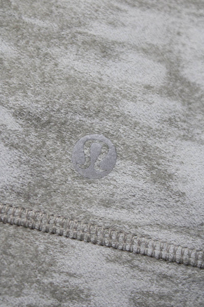 Lululemon Women Collared Zip Long Sleeve Pullover Gray Camo Size S