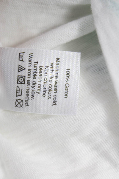 J Crew Womens Floral Cotton Crew Neck Pullover T Shirt Short Sleeve Size XS