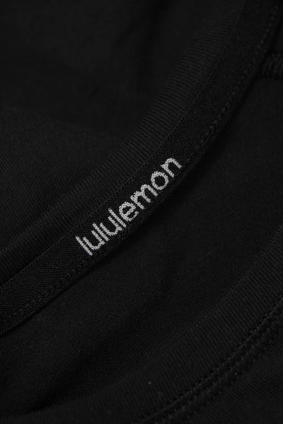 Lululemon Women Black Polyester Pullover T-Shirt Long Sleeve Crew Neck Size S