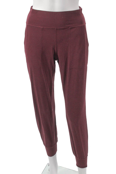 Lululemon Womens Red Flecked Polyester Jogger Pants Size 6