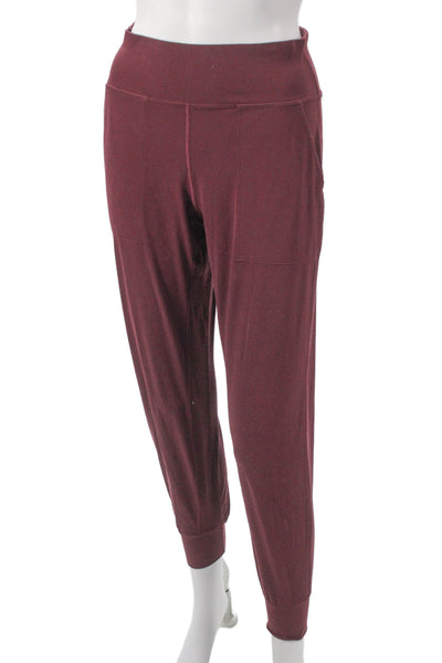 Lululemon Womens Red Flecked Polyester Jogger Pants Size 6