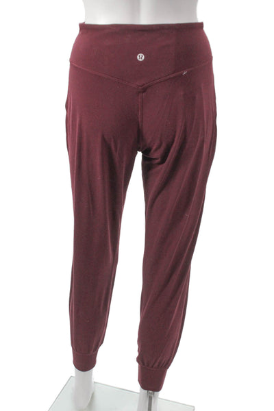 Lululemon Womens Red Flecked Polyester Jogger Pants Size 6