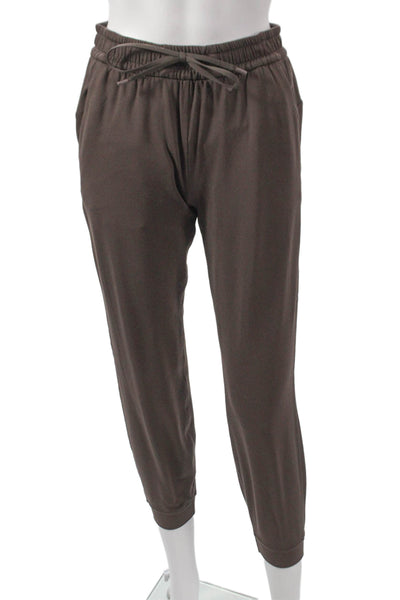 Lululemon Women Jogger Pants Brown Drawstring Polyester Size XS