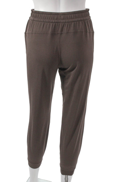 Lululemon Women Jogger Pants Brown Drawstring Polyester Size XS